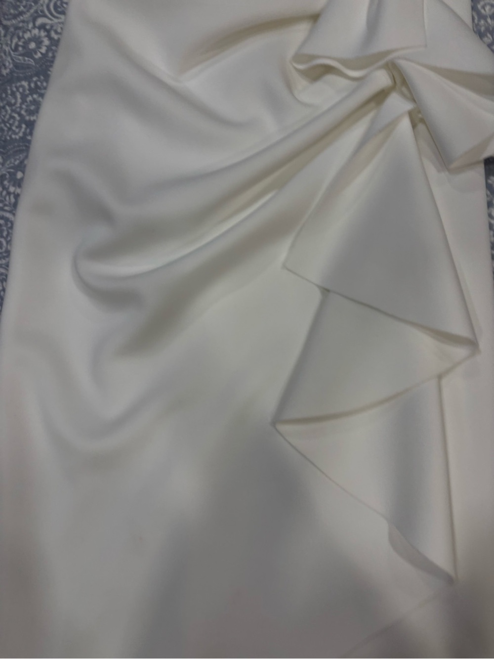 Xscape White Strapless Ruffle Sheath Dress - Picture 6 of 6